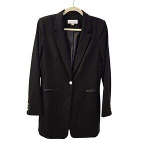 Calvin Klein Longline One Button Blazer Jacket Size 8
